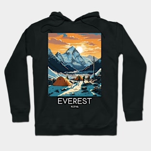 A Pop Art Travel Print of Mount Everest - Nepal Hoodie